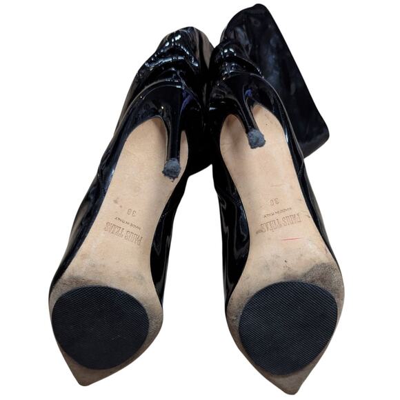 Paris Texas Slouchy Stiletto Boots Black Patent Leather Size 38 - Picture 6 of 7